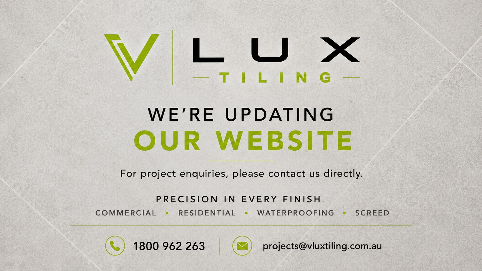 VLUX Tiling - We're Updating Our Website